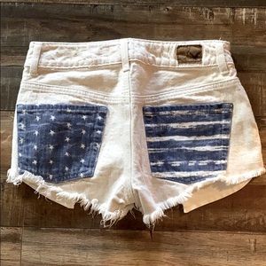 AE American Flag Jean Shorts
